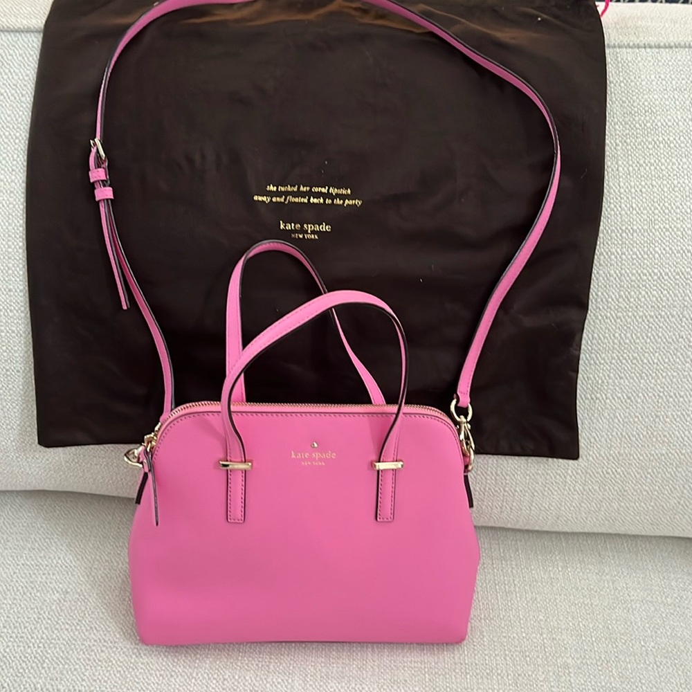 Kate Spade pink leather satchel